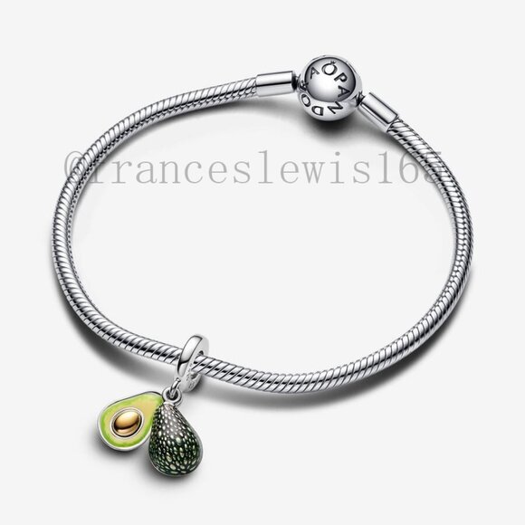 Pandora Avocado Double Dangle Charm - Picture 3 of 7